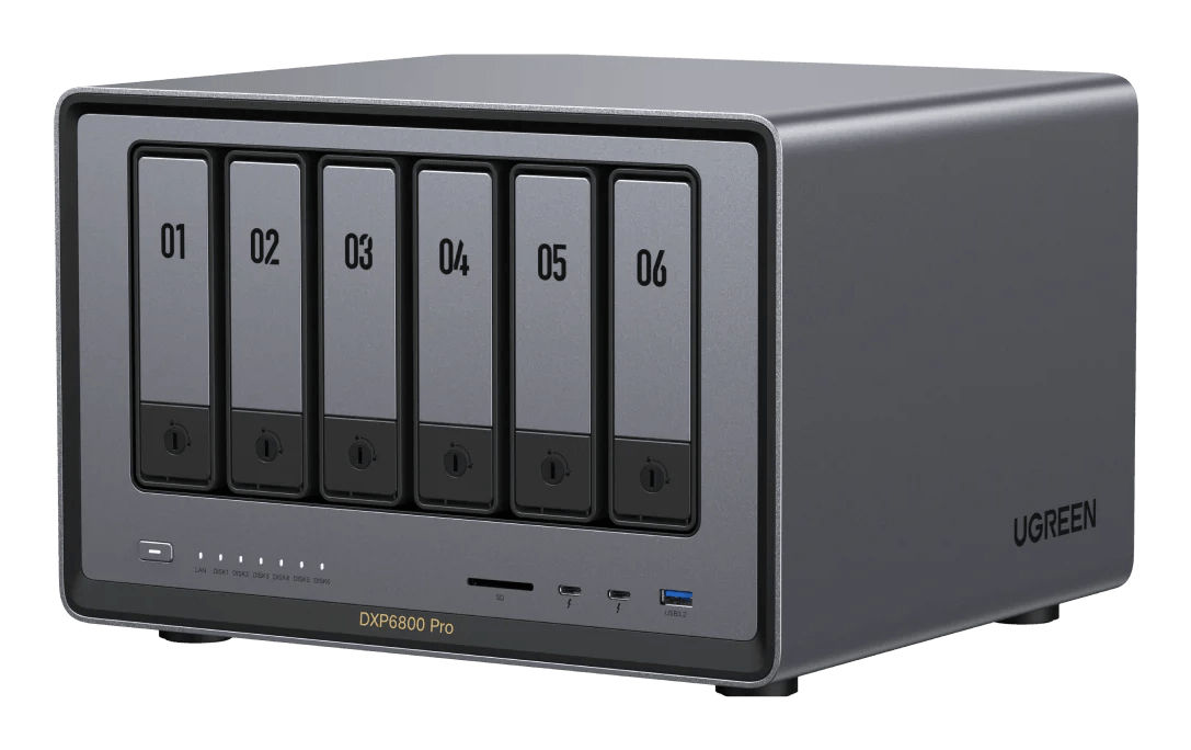 Ugreen NASync DXP6800 Pro NAS Compact Intel® Core™ i5 i5-1235U 8 GB DDR5 UGOS Pro Black