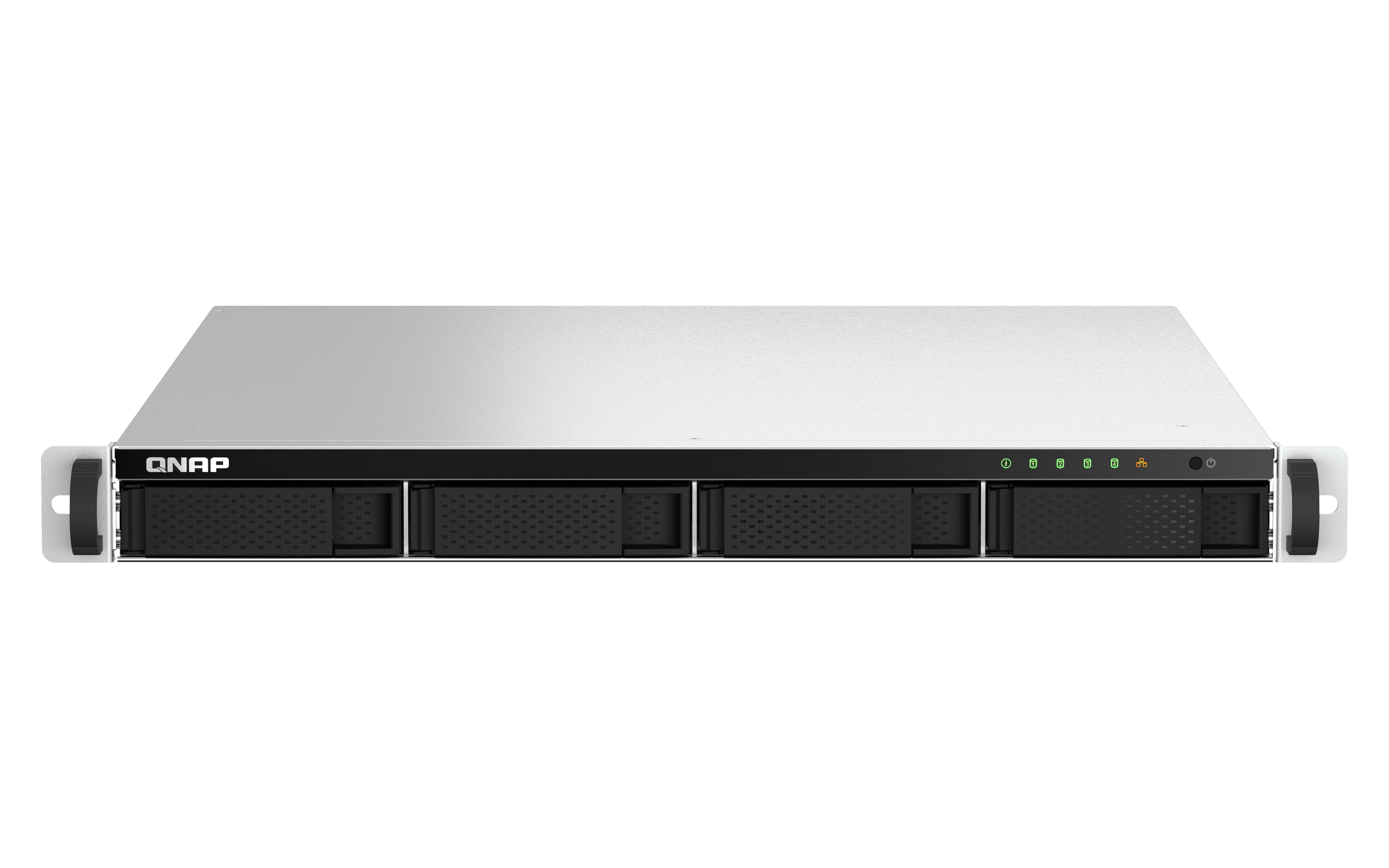 QNAP TS-464U NAS Rack (1U) Intel® Celeron® N5095 8 GB DDR4 0 TB QNAP QTS Aluminium, Black