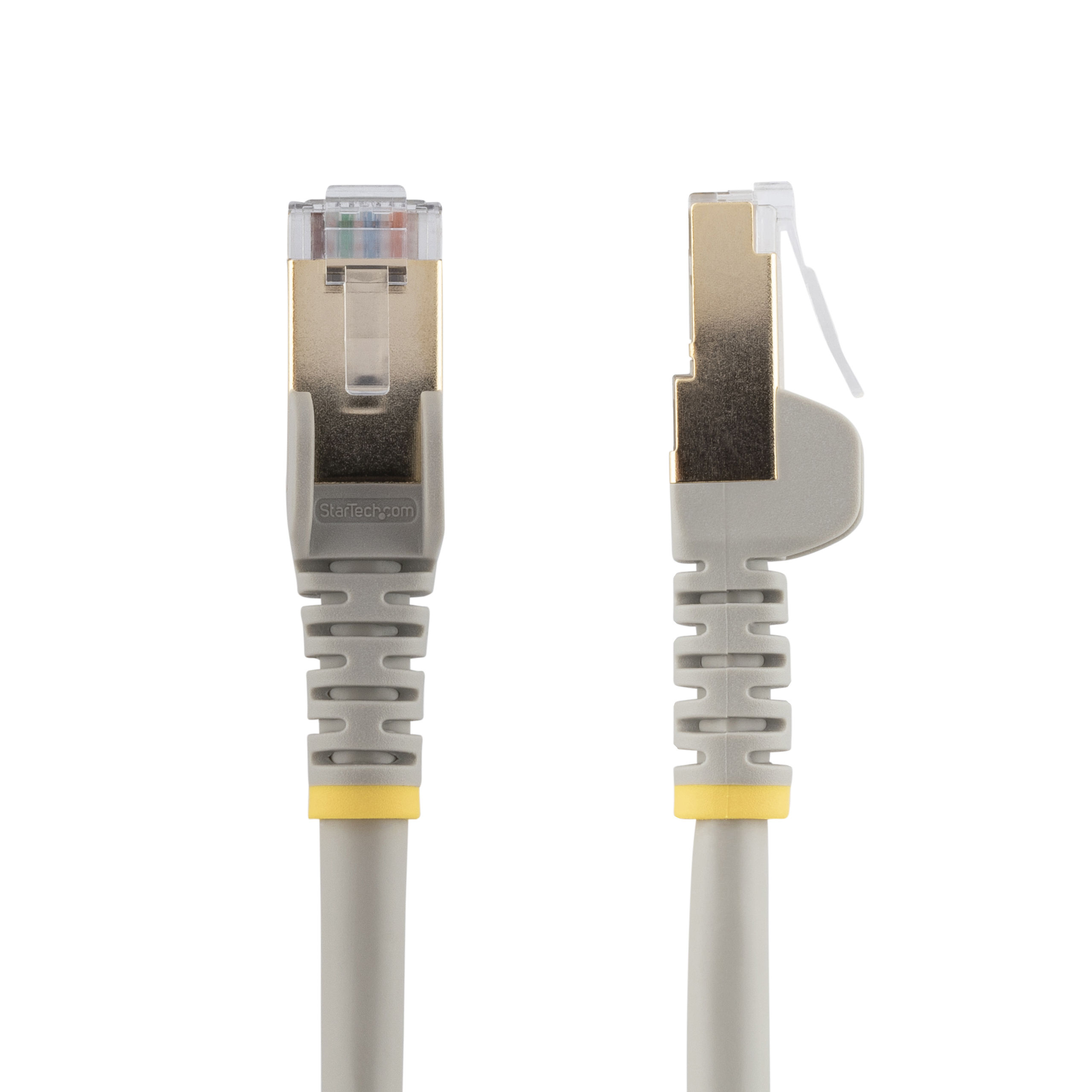 StarTech.com 10ft CAT6a Ethernet Cable - 10 Gigabit Shielded Snagless RJ45 100W PoE Patch Cord - 10GbE STP Network Cable w/Strain Relief - Gray Individually Tested/Wiring is UL Certified/TIA