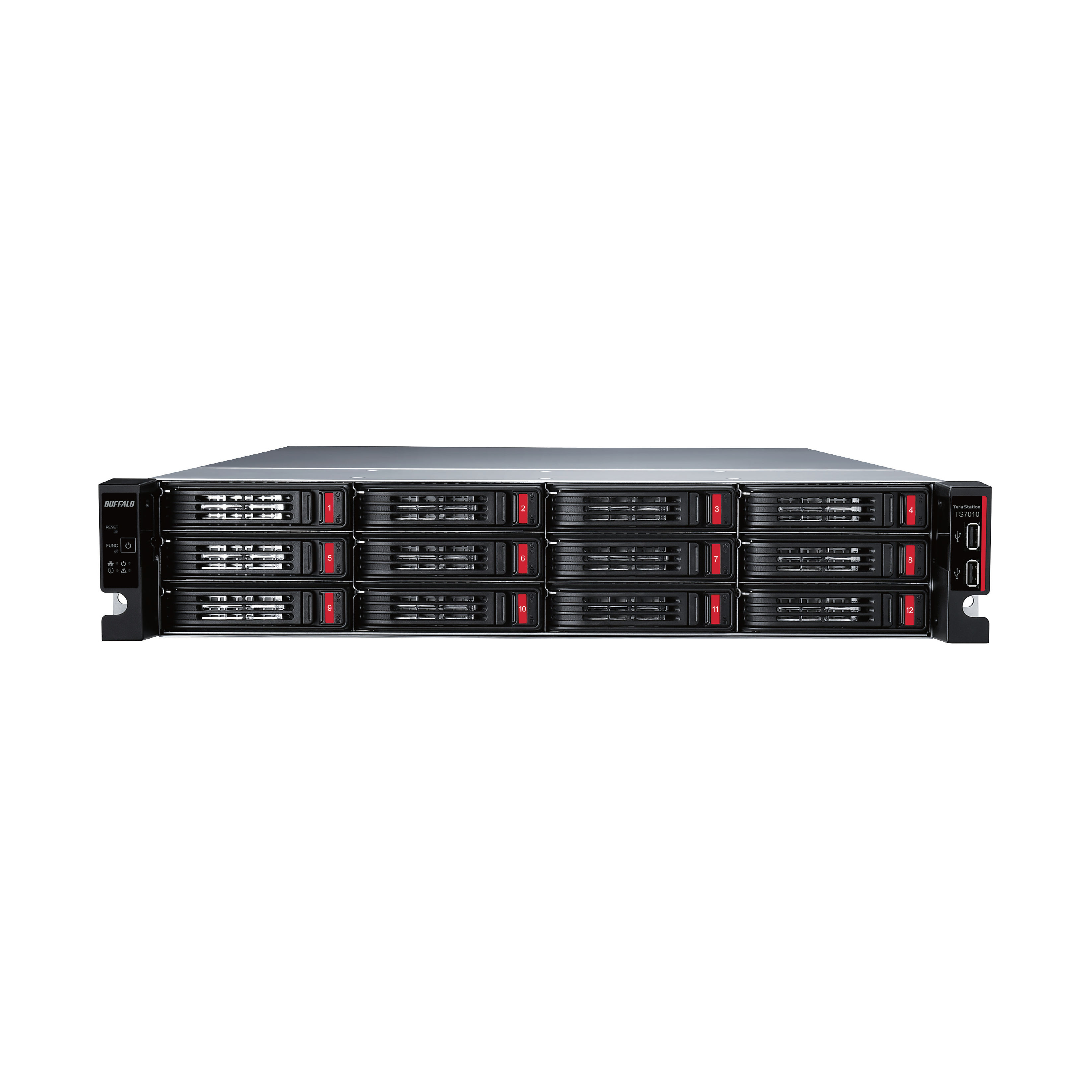 Buffalo TeraStation TS71210 NAS Rack (2U) Intel® Xeon® 16 GB DDR4 48 TB HDD Black, Grey