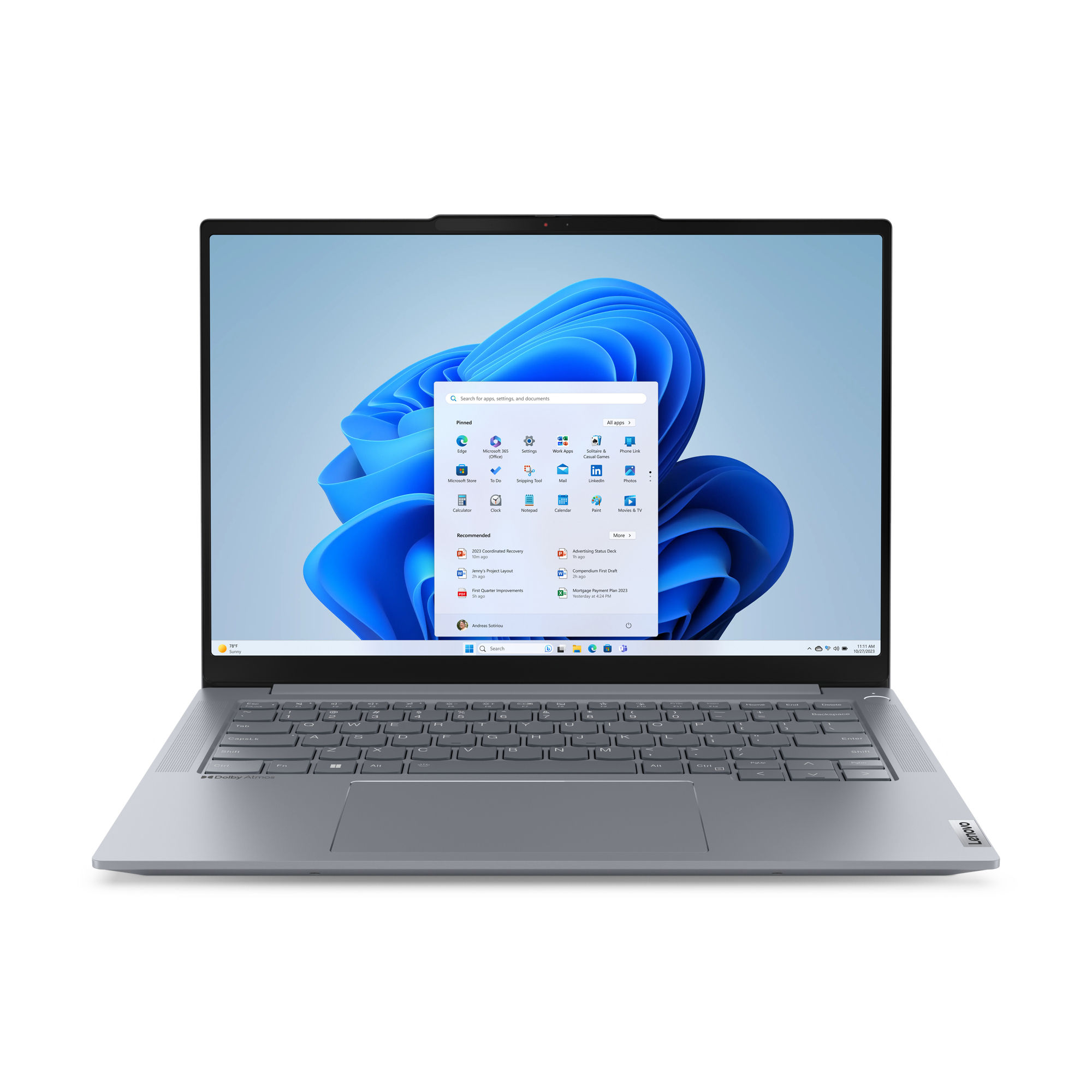 Lenovo ThinkBook 14 G6+ IMH Intel Core Ultra 5 125H Laptop 36.8 cm (14.5") WQXGA 16 GB LPDDR5x-SDRAM 512 GB SSD Wi-Fi 6E (802.11ax) Windows 11 Pro US English Grey