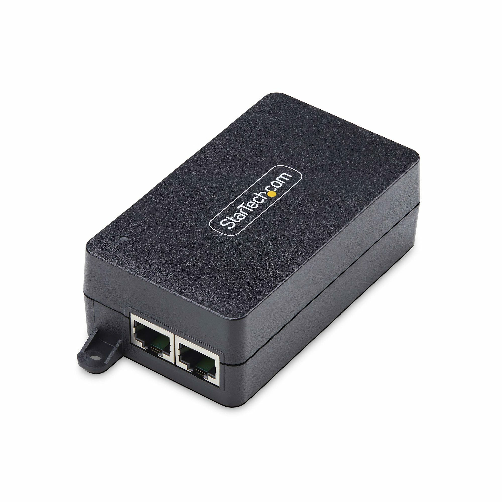 StarTech.com 1-Port Gigabit PoE+ Injector, 10M/100M/1G Ethernet, PoE/PoE+ (802.3af/802.3at), 30W Power Budget, Wall Mountable, Unmanaged Inline Power Over Ethernet