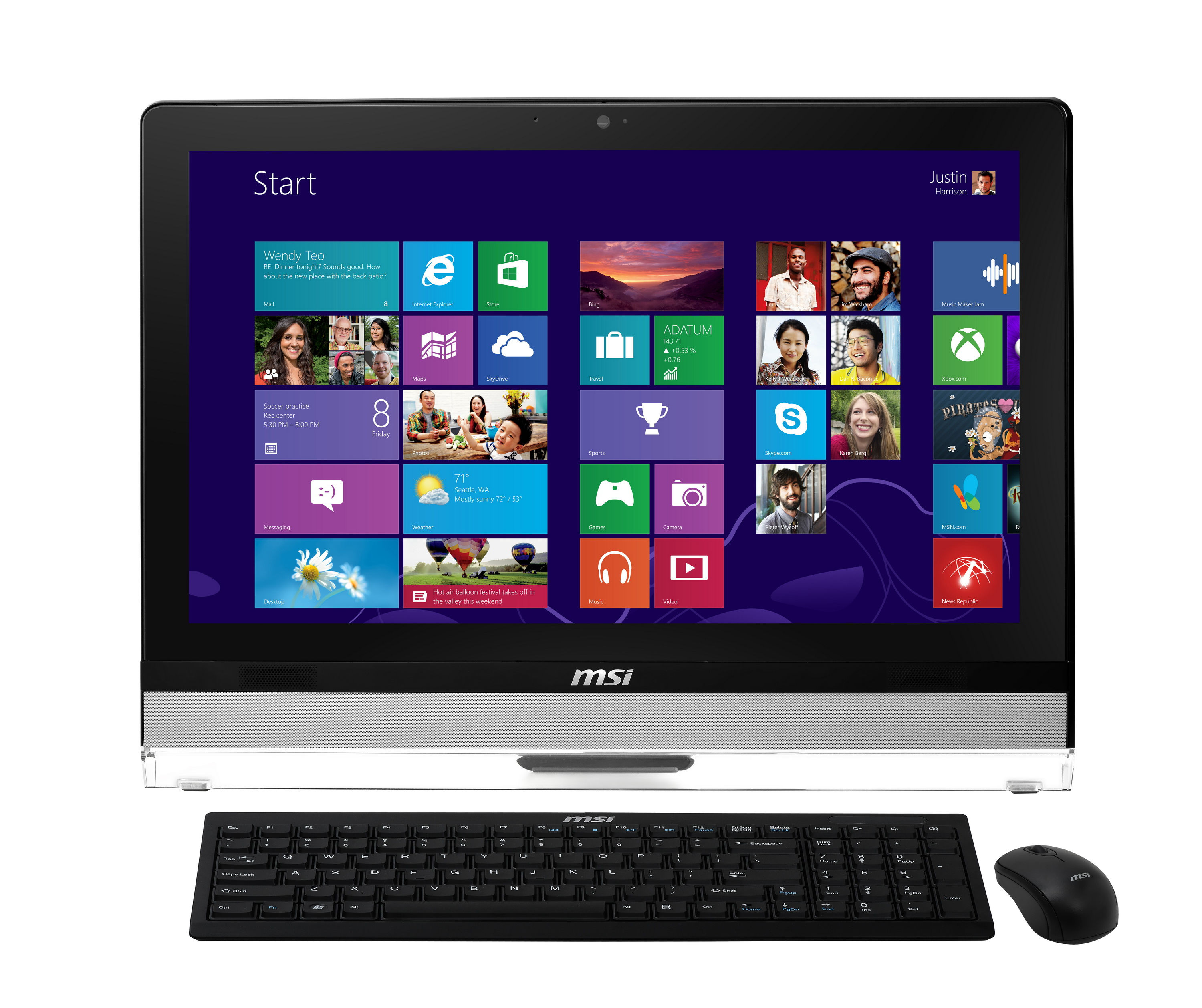 MSI Wind Top AE221-005EU All-in-One PC/workstation Intel® Core™ i3 i3-4130 54.6 cm (21.5") 1920 x 1080 pixels 4 GB DDR3-SDRAM 1 TB HDD Windows 8.1 Wi-Fi 4 (802.11n) Black