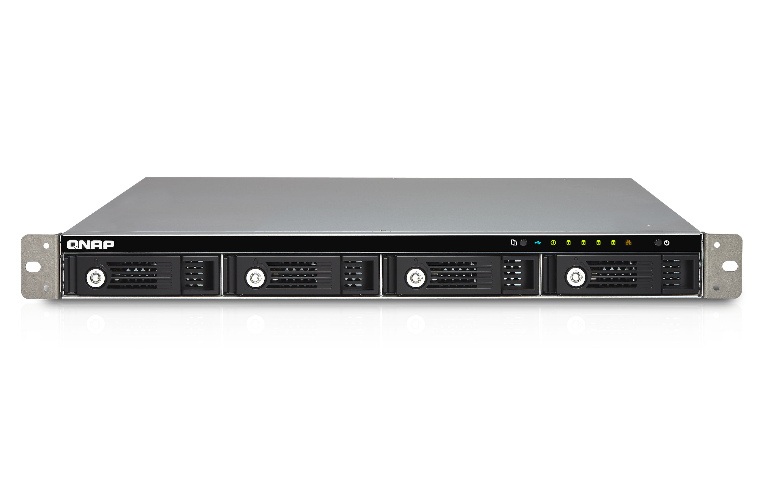 QNAP TS-431U NAS/storage server Rack (1U) Freescale Cortex-A9 1 GB DDR3 0 TB QNAP Turbo System Black
