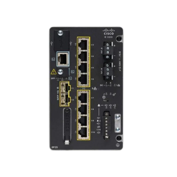 Cisco IE-3300-8T2S-A Industrial Ethernet Switch with 8 Ports and 2 SFP+ Uplinks