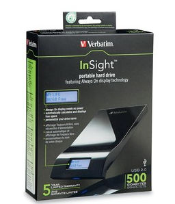 Verbatim 500GB InSight external hard drive 5400 RPM Black