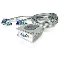StarTech.com 2 Port Micro Built-on-Cable KVM switch