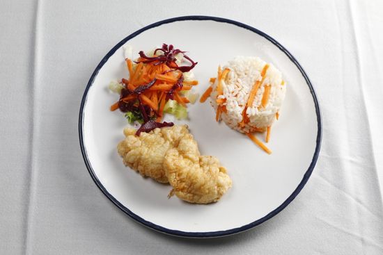 Cervejaria Antártida - Servido Menu (Takeaway, Delivery) - Fried fish fillet with carrot rice