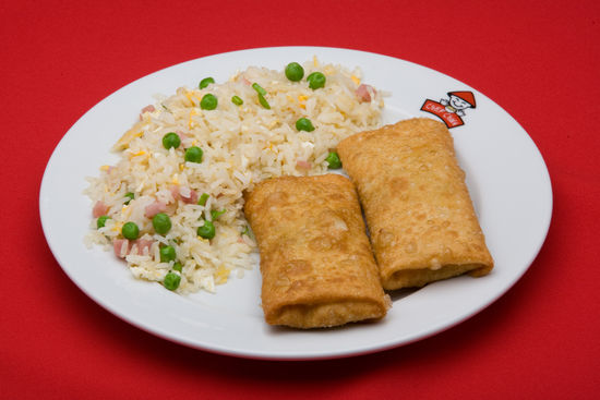 Chef China - Servido Menu (Takeaway, Delivery) - Crepe Vegetariano - dois crepes com arroz chau chau