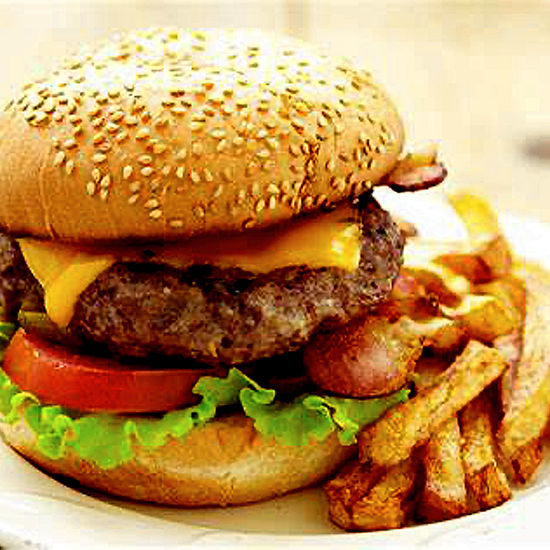 Borsalino - Servido Menu (Takeaway, Delivery) - Hamburger de boeuf avec frites