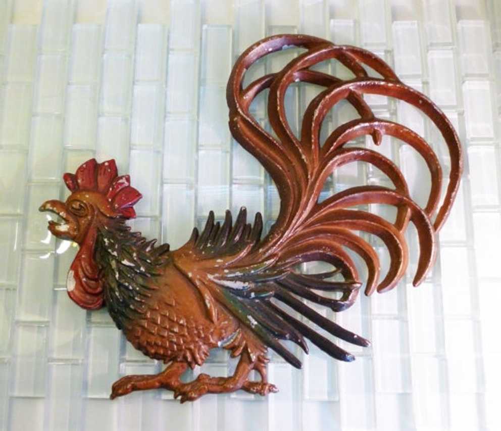 Featured Photo of Metal Rooster Wall Decor