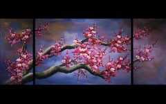 Abstract Cherry Blossom Wall Art