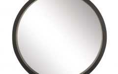 Black Openwork Round Metal Wall Mirrors