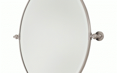 Polished Nickel Oval Wall Mirrors
