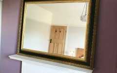 Gold Black Rounded Edge Wall Mirrors