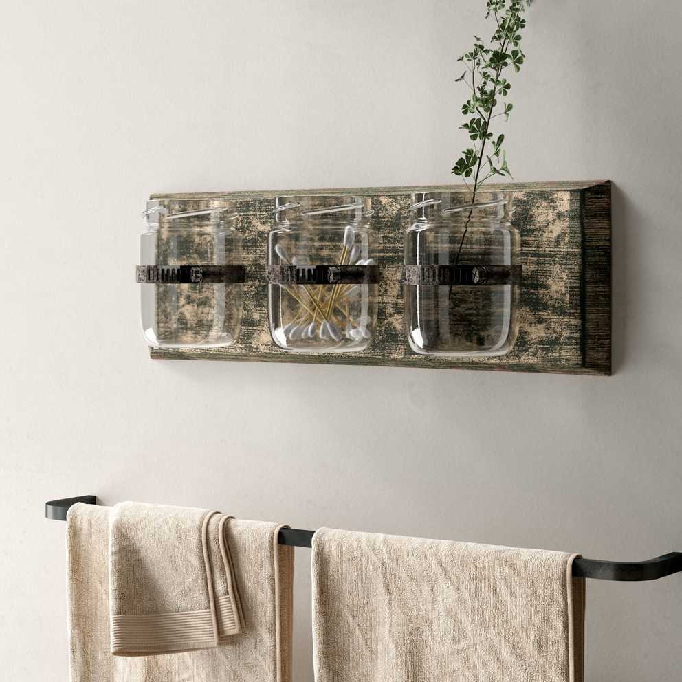 Most Recently Released Three Glass Holder Wall Decor With Regard To Laurel Foundry Modern Farmhouse Three Glass Holder Wall Décor (Gallery 1 of 20)