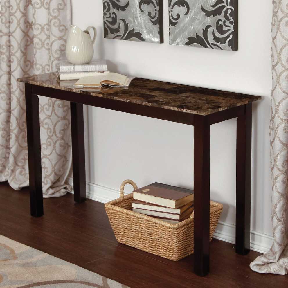 Palazzo Faux Marble Console Table – Console Tables At Hayneedle With Marble Console Tables (Gallery 5 of 20)