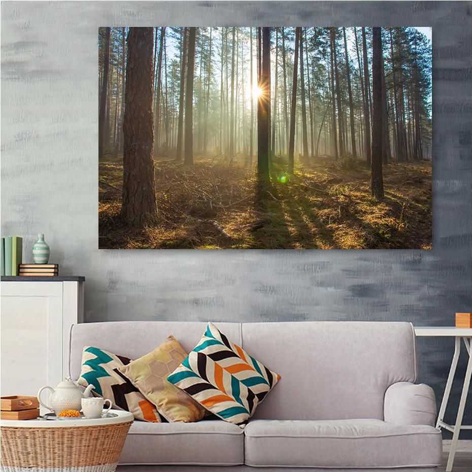 Forest Canvas Painting With Poster Print Wall Art Picture Home Decoration  Without Frame Acquista In Modo Economico — Spedizione Gratuita, Recensioni  Reali Con Foto — Joom Intended For Latest Forest Wall Art (Gallery 11 of 20)