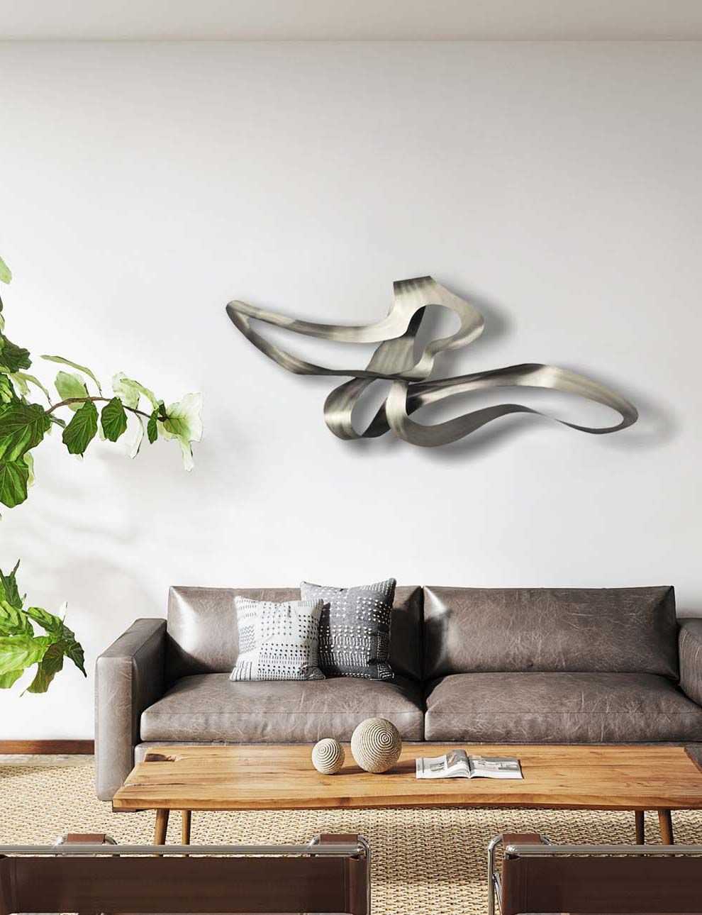 Graceful 26? Wall Art Crafted From Ground Stainless Steel For Indoor Or  Outdoor Use – Nova Of California Intended For Latest California Living Wall Art (Gallery 18 of 20)