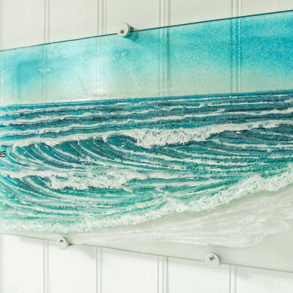 Large Wave Wall Art 44cmx26cm 17x10 Panneau De Vague En – Etsy France With Regard To Most Recently Released Waves Wall Art (Gallery 1 of 20)