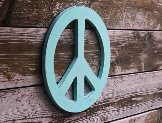 Peace Sign Wall Art Wood Rustic Peace Sign Wooden Boho Wall – Etsy Throughout Newest Peace Wood Wall Art (Gallery 9 of 20)