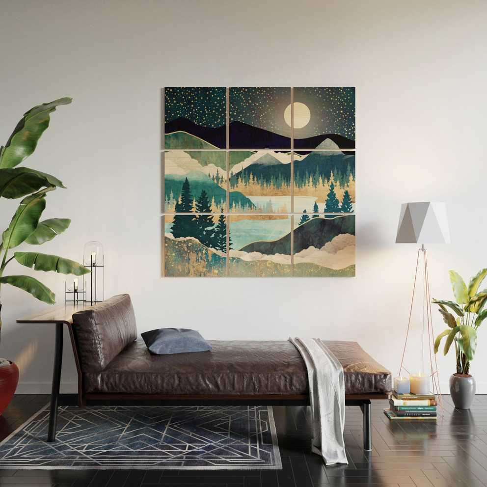 Star Lake Wood Wall Artspacefrogdesigns | Society6 Within Latest Star Lake Wall Art (Gallery 6 of 20)