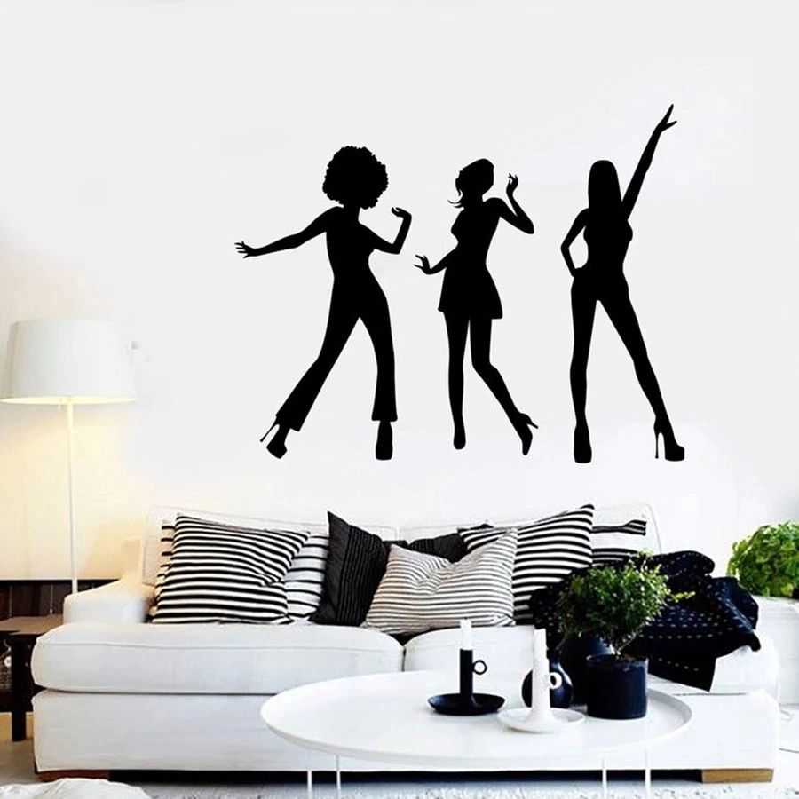 Wall Decal Music Sexy Disco Girl Woman Bedroom Living Room Dance Room Home  Decoration Vinyl Wall Stickers Mural Art S790|wall Stickers| – Aliexpress Within Recent Disco Girl Wall Art (Gallery 11 of 20)