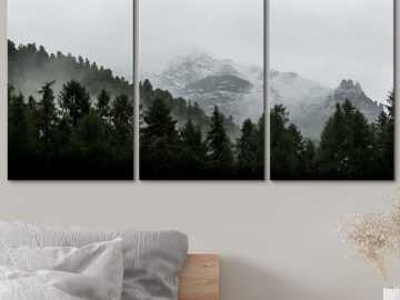 Mountains in the Fog Wall Art