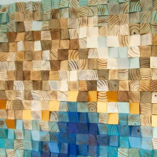 Gold And Teal Wood Wall Art (Photo 10 of 20)