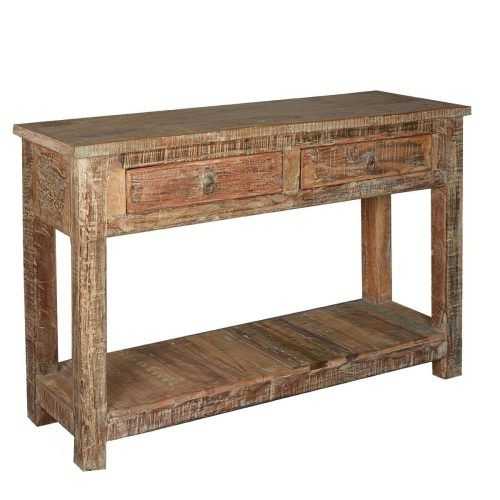 Smoked Barnwood Console Tables (Photo 8 of 20)