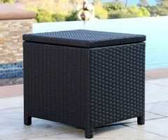 The 19 Best Collection of Black and Off-white Rattan Ottomans