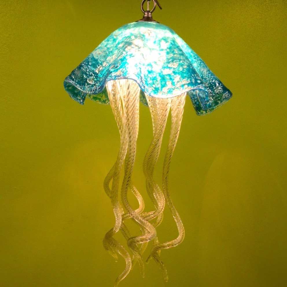 Featured Photo of Turquoise Glass Chandelier Lighting
