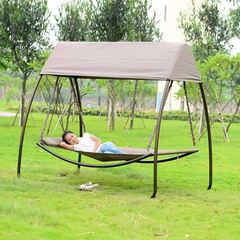 Featured Photo of Garden Leisure Outdoor Hammock Patio Canopy Rocking Chairs