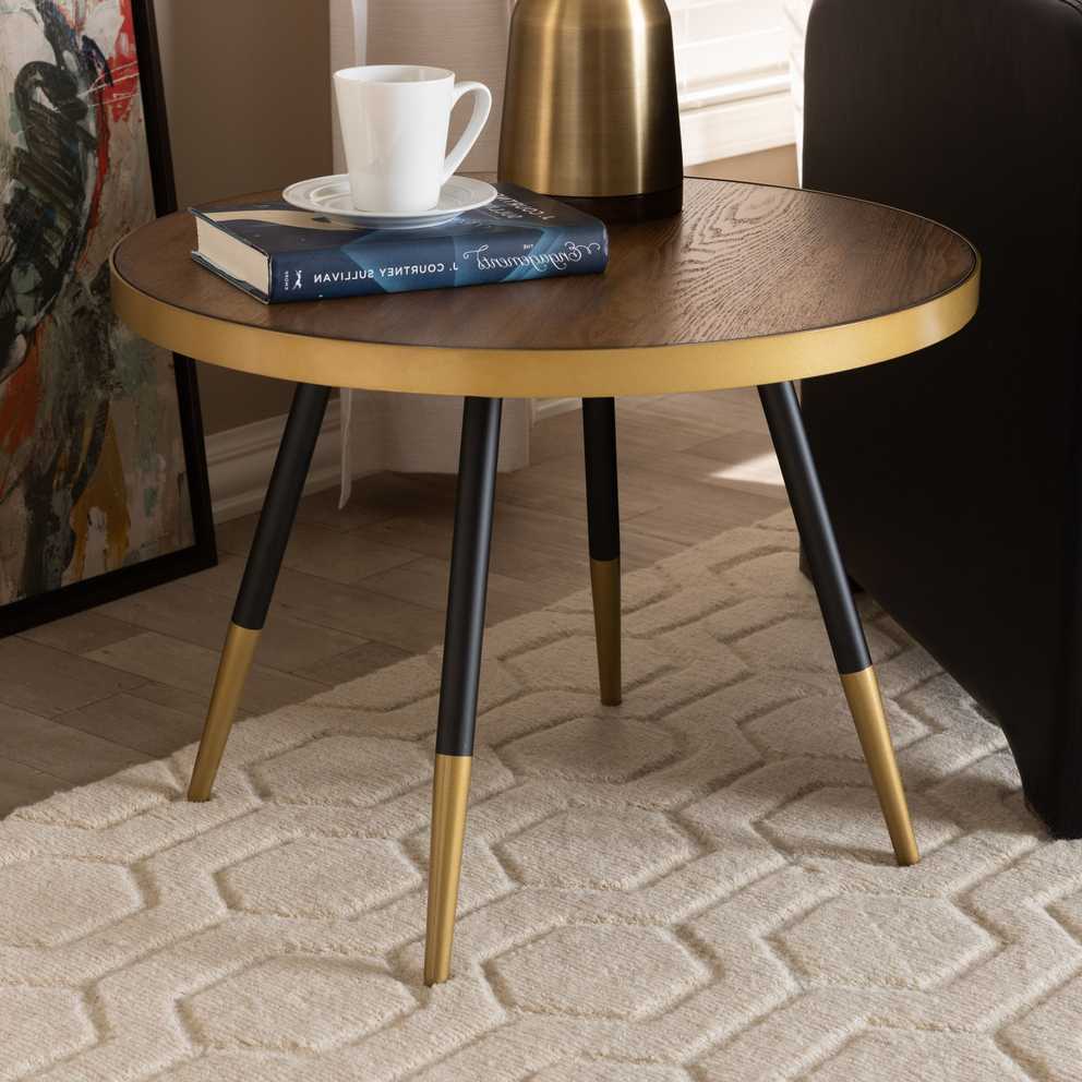 Featured Photo of Metal Legs And Oak Top Round Coffee Tables