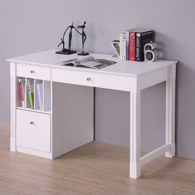 Featured Photo of White 1 Drawer Wood Laptop Desks