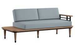 Clary Teak Lounge Patio Daybeds with Cushion