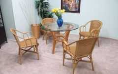 15 Inspirations Distressed Wicker Patio Dining Set
