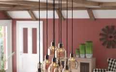 Pruett Cognac Glass 8-light Cluster Pendants