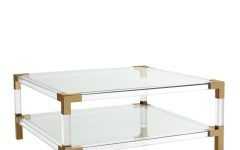 Acrylic & Brushed Brass Coffee Tables