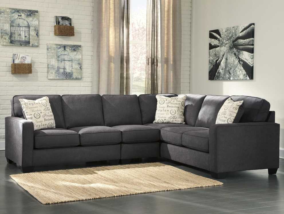Ashley Signature Design Alenya – Charcoal 3 Piece Sectional With Inside 2018 Sectional Sofas At Ashley (Photo 6 of 15)