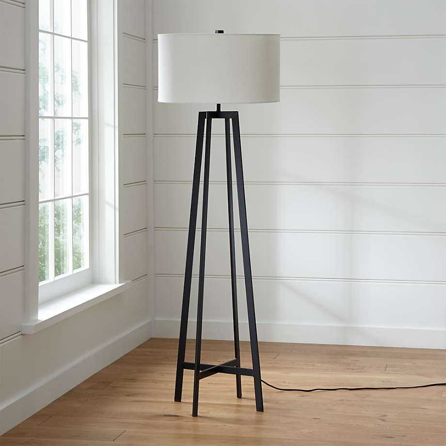 Crate & Barrel In Famous Black Standing Lamps (Photo 4 of 15)