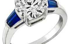 Platinum Diamond and Sapphire Engagement Rings