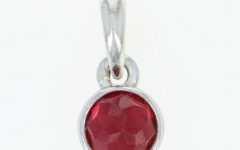 July Droplet Pendant, Synthetic Ruby Necklaces