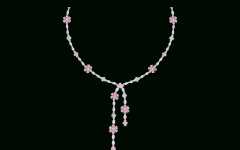 Lariat Pink Sapphire and Diamond Necklaces