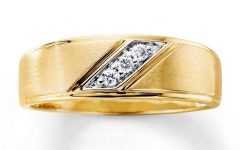Mens Yellow Gold Diamond Wedding Bands
