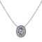 Oval Sparkle Halo Pendant Necklaces