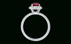 Oval-shaped Ruby Micropavé Rings