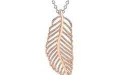 Shimmering Feather Pendant Necklaces