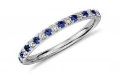 Sapphire and Diamond Wedding Rings