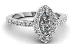 White Gold Marquise Diamond Engagement Rings